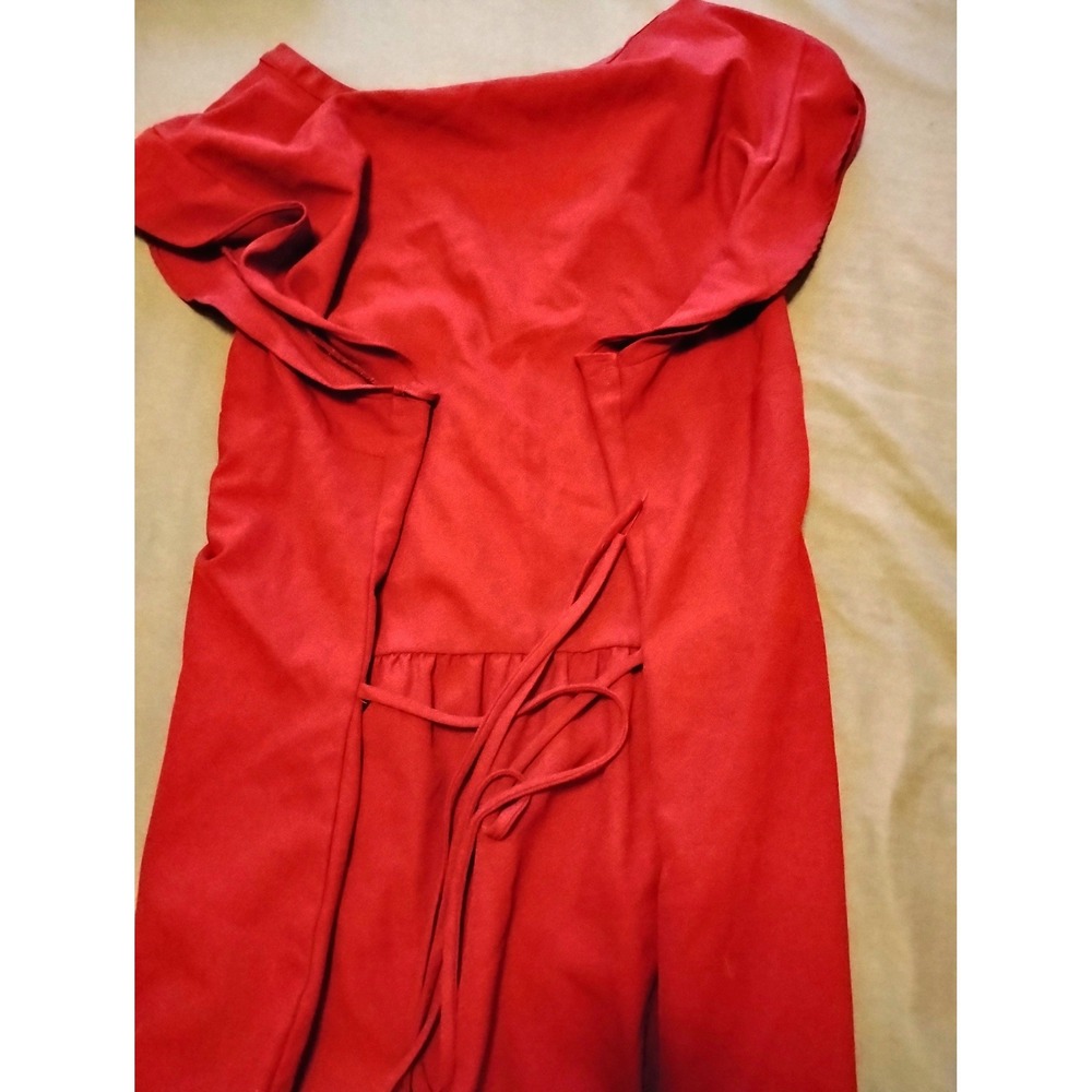 💖ModCloth Boho Burgundy Peasant V-Neck Flutter Sleeve Top fairy core preppy - Picture 4 of 6